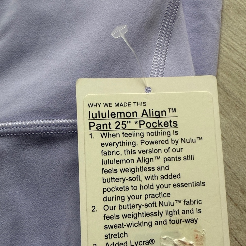 Lululemon Align Pant 25” with Pockets - size 6 - Picture 2 of 4